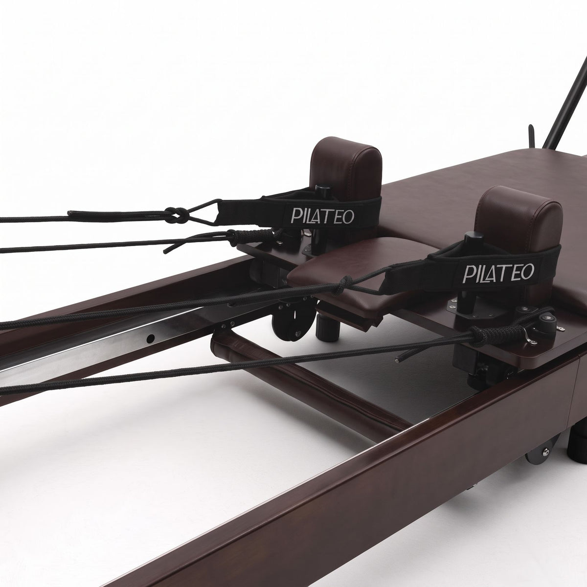 Foldable Pilates reformer Flexi espresso wine, carriage