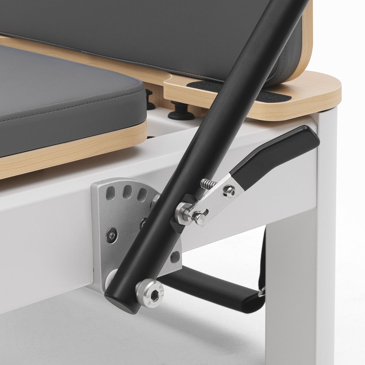 Pilates reformer aluminum gray blue, footbar