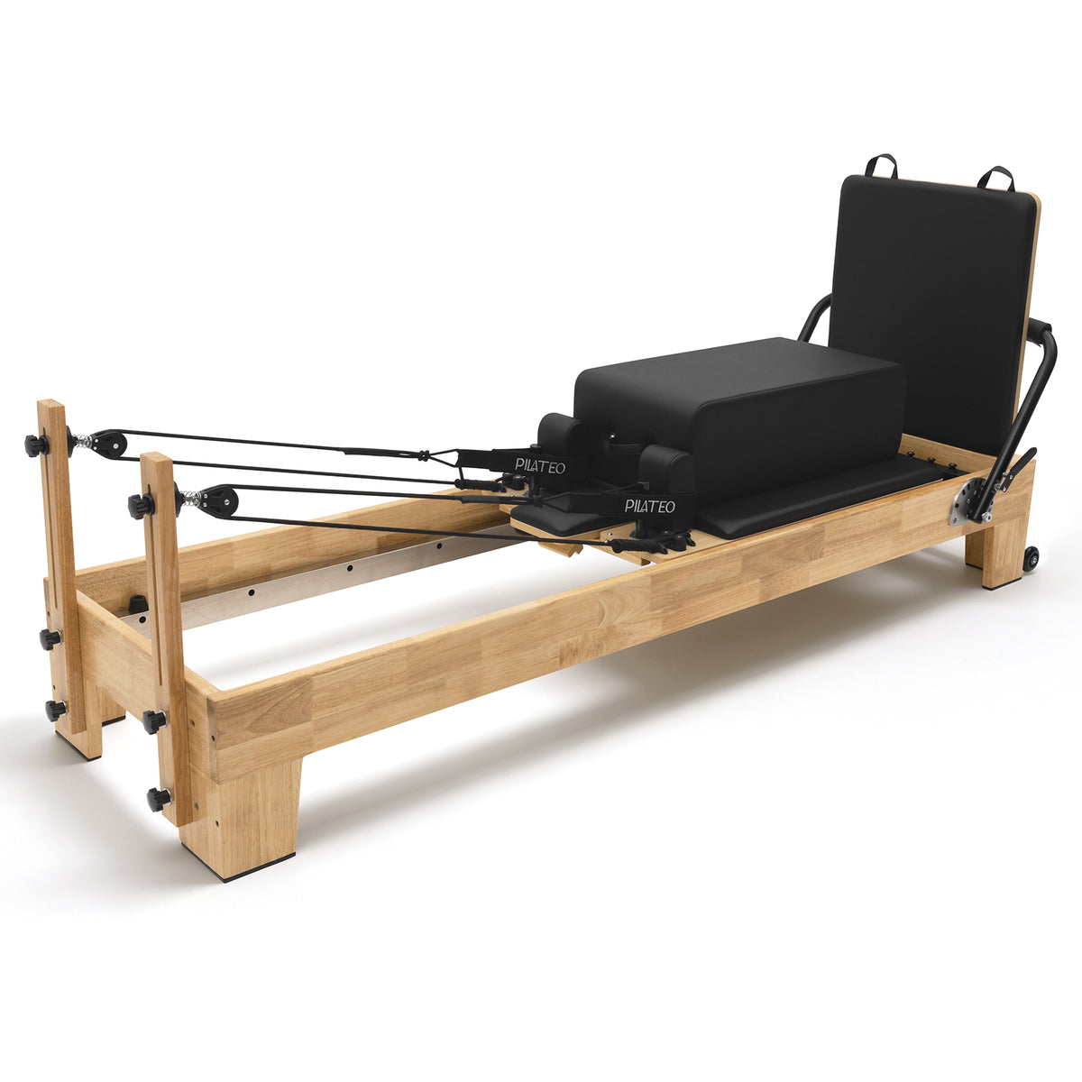 Pilates Reformer Classic Studio black with sitting box and jumpboard
