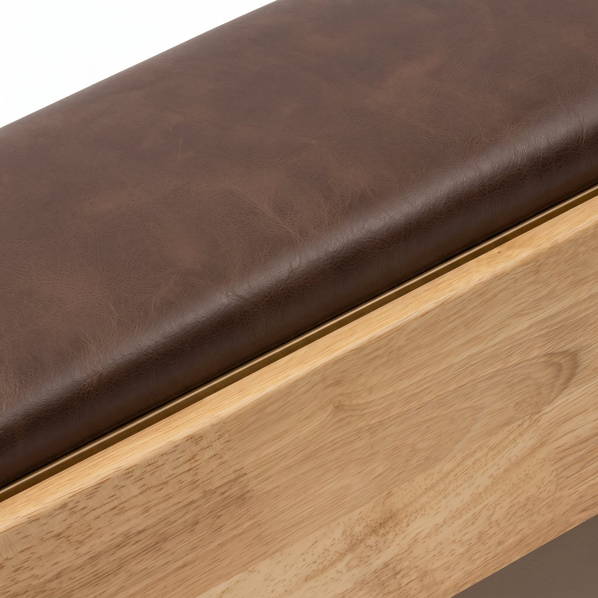 Pilates Reformer Classic Studio, mocha upholstery – oak frame and vegan leather upholstery
