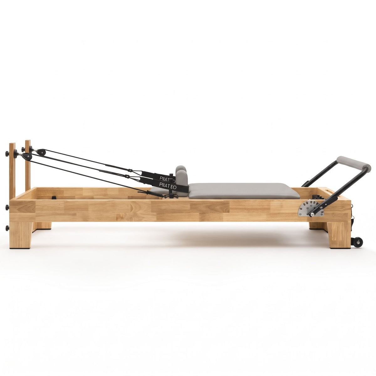 Pilates reformer Classic pearl grey, side view
