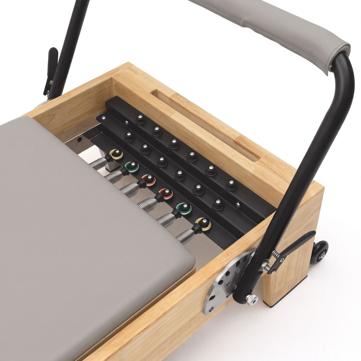 Pilates reformer Classic pearl grey, springs and footbar