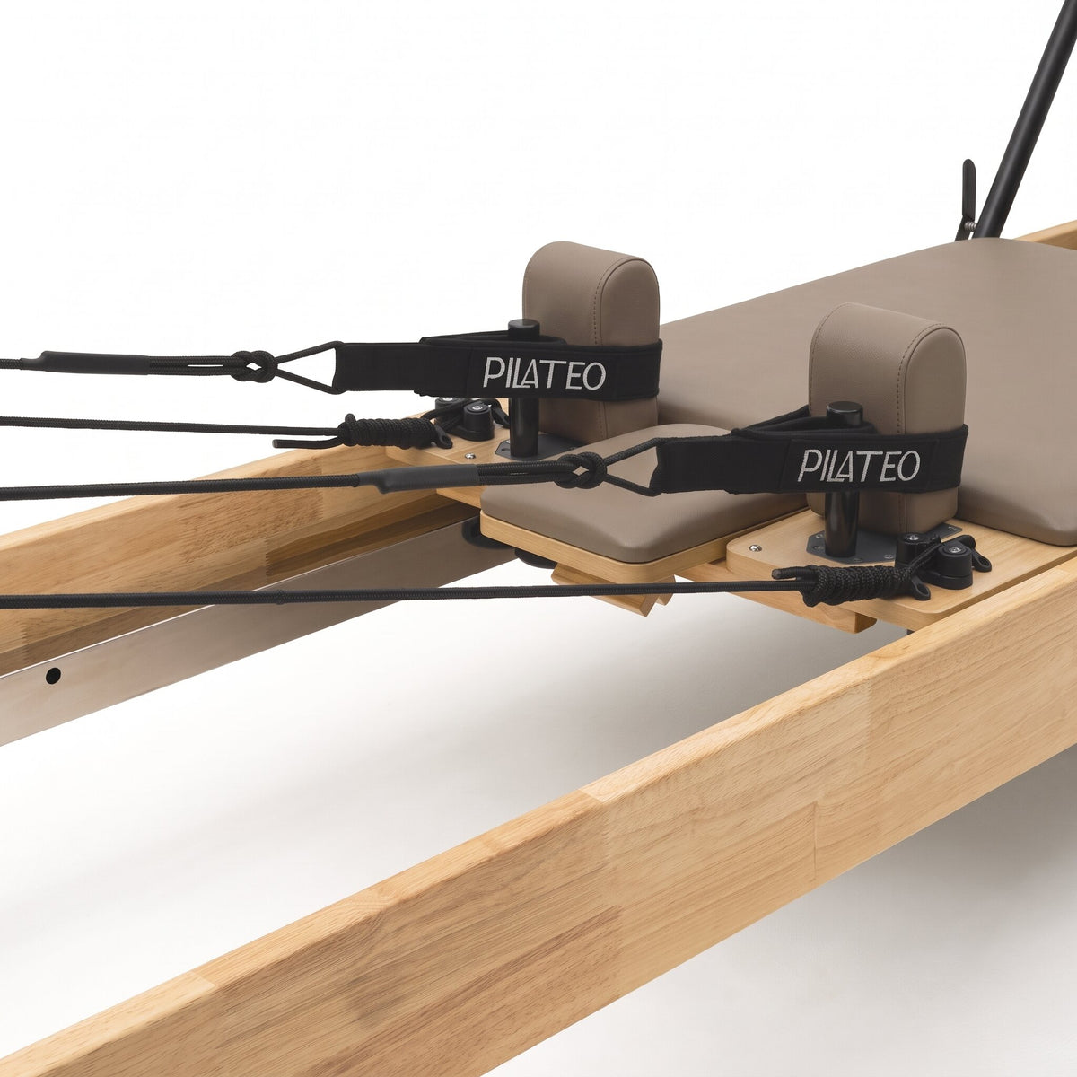 Pilates Reformer Classic Studio, taupe upholstery – shoulder rests and straps