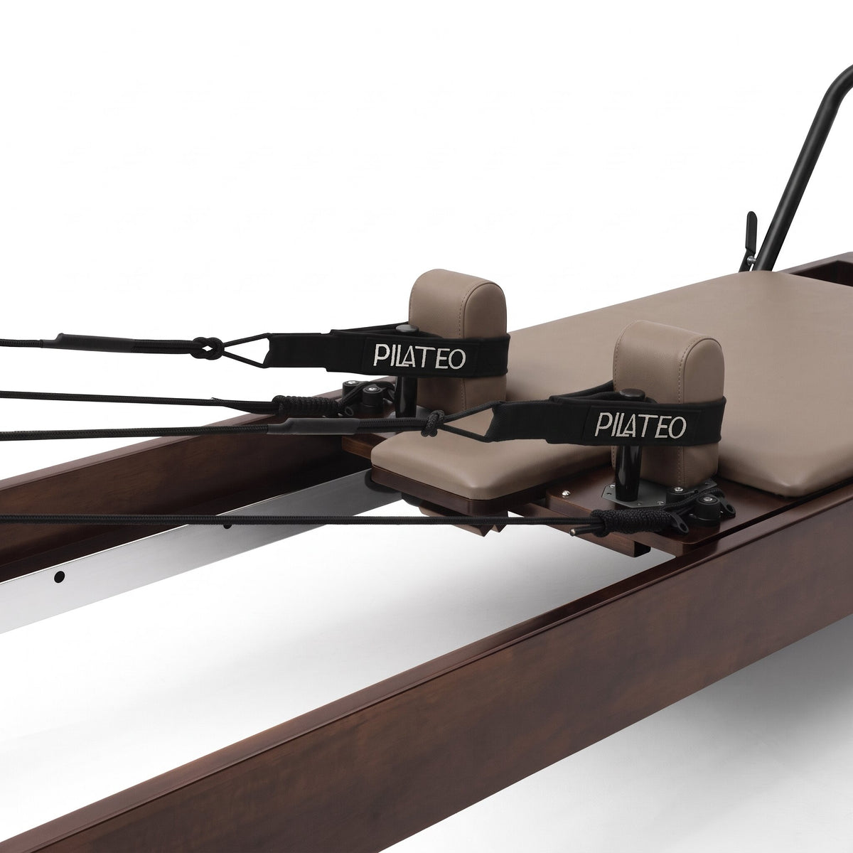 Pilates Reformer Studio Prestige, taupe upholstery – shoulder rests and straps