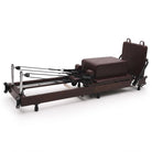 Foldable Pilates reformer Flexi espresso wine, 3/4 view