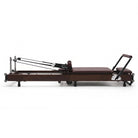 Foldable Pilates reformer Flexi espresso wine, side view
