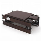 Foldable Pilates reformer Flexi espresso wine, folded