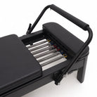 Pilates reformer aluminum all black, footbar