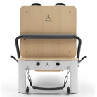 Pilates reformer aluminum gray blue, front view