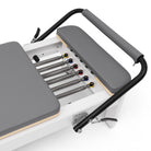 Pilates reformer aluminum gray blue, springs