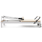 Pilates reformer aluminum milky white, side view