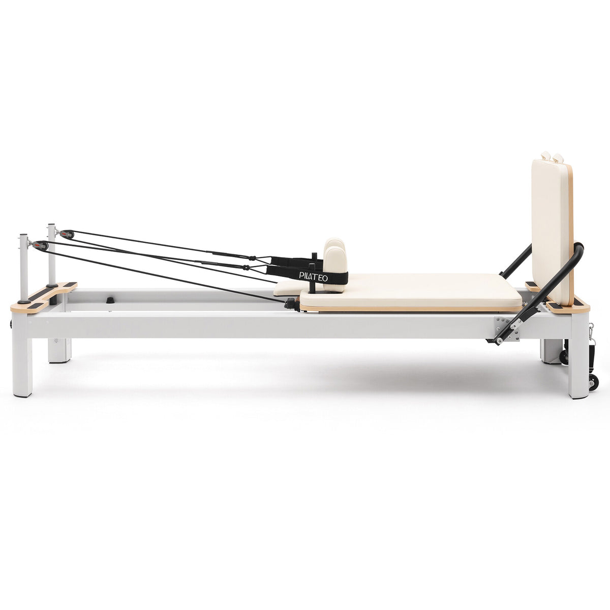 Pilates reformer aluminum milky white, backrest