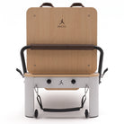 Pilates reformer aluminum mocha, front view