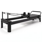 Pilates reformer aluminum total black, 3/4 view