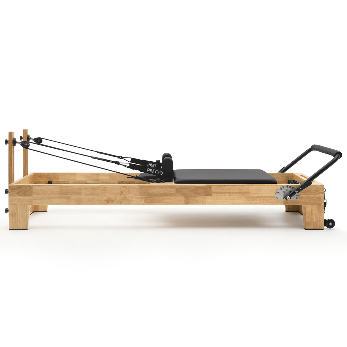 Pilates Reformer Classic Studio, oak and black – side view