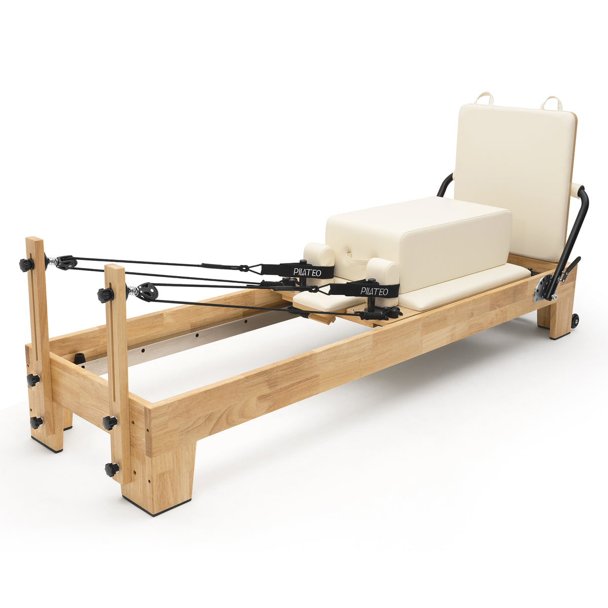 Pilates Reformer Classic Studio milky white with sitting box and jumpboard