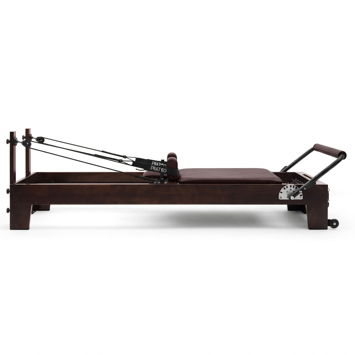 Pilates reformer Prestige wine, side view