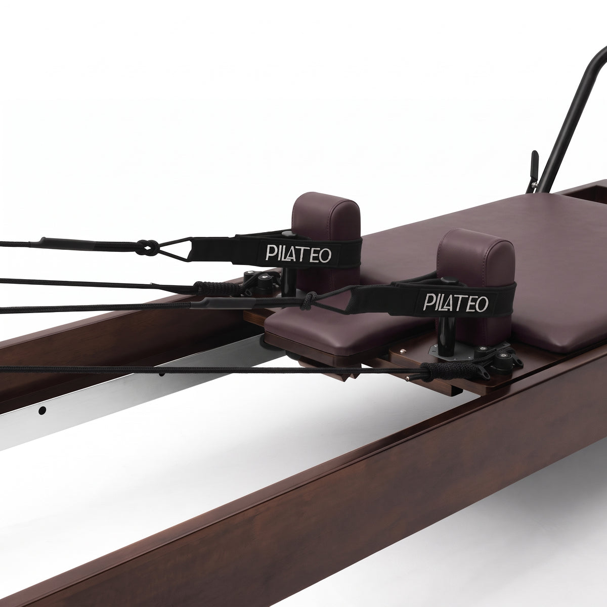 Pilates Reformer Studio Prestige, wine upholstery – shoulder rests and straps